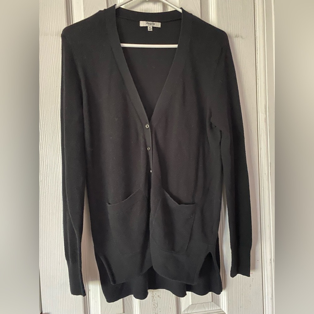 Madewell Long Button Front Cardigan. Size M